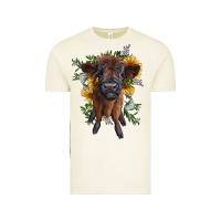 Vintage Arctic highland cow with sunflower Vintage Tee - RanaPortraitStore