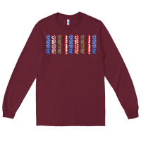 Burgundy american mama libbey glass Long Sleeve Tee - HRA Design Shop