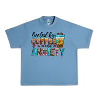 Pebble Blue fueled by coffee and anxiety Urban Heavy Tee - Zillion Design Studio