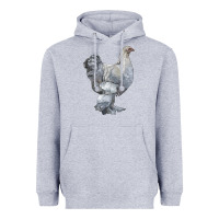Heather Grey Brahma Chicken Heavyweight Hoodie - LillyAllenDesigns