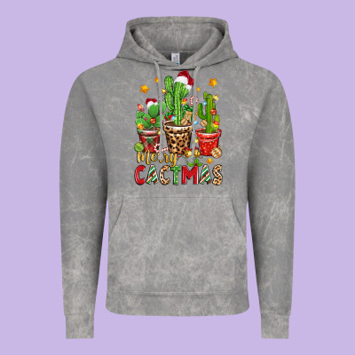 Vintage Hoodie christmas cactus merry cactmas
