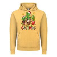 Vintage Mustard christmas cactus merry cactmas Vintage Hoodie - Zillion Design Studio