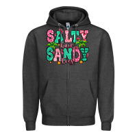 Charcoal Heather salty hair sandy toes Zipper Hoodie - Jasminsmagicworld