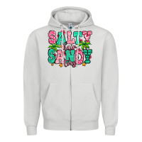 Dove Grey salty hair sandy toes Zipper Hoodie - Jasminsmagicworld