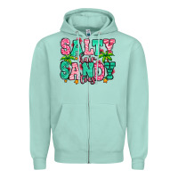 Seafoam salty hair sandy toes Zipper Hoodie - Jasminsmagicworld
