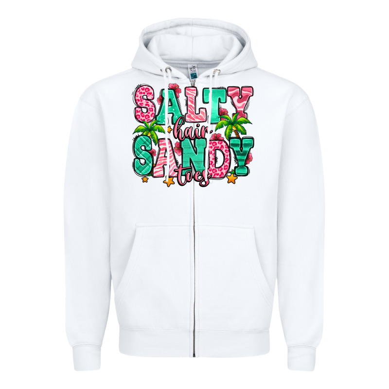 Salty Hair Sandy Toes Zipper Hoodie by Jasminsmagicworld | Teevron