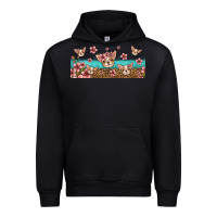 Black floral chihuahua dogs Urban Hoodie - Jasminsmagicworld