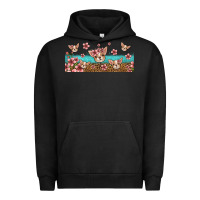 Pigment Black floral chihuahua dogs Urban Hoodie - Jasminsmagicworld