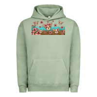 Pigment Oil Green floral chihuahua dogs Urban Hoodie - Jasminsmagicworld
