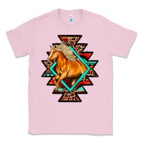 Bubblegum Pink Aztec Symbol With Horse Classic Tee - FaDigitalArtStudio