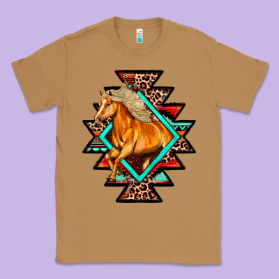 Aztec Symbol With Horse Classic Tee Designed By Fadigitalartstudio