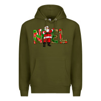 Army Green Noel Santa Premium Hoodie - NancyCooperArtShop