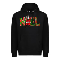 Black Noel Santa Premium Hoodie - NancyCooperArtShop