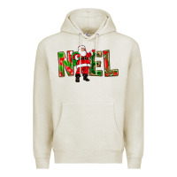 Oatmeal Heather Noel Santa Premium Hoodie - NancyCooperArtShop