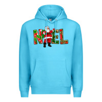 Ocean Blue Noel Santa Premium Hoodie - NancyCooperArtShop