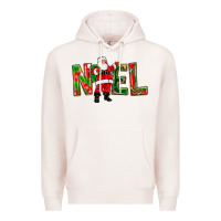 Pale Pink Noel Santa Premium Hoodie - NancyCooperArtShop
