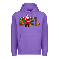 Purple Noel Santa Premium Hoodie - NancyCooperArtShop