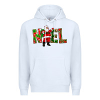 White Noel Santa Premium Hoodie - NancyCooperArtShop
