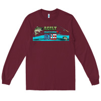 Burgundy reely awesome dad  libbey glass Long Sleeve Tee - HRA Design Shop