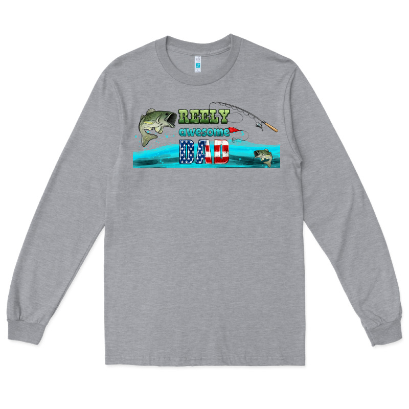Reely Awesome Dad  Libbey Glass Long Sleeve Tee by HRA Design Shop | Teevron