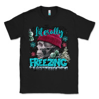 Black literally freezing skull Classic Tee - FaDigitalArtStudio