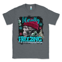 Charcoal Heather literally freezing skull Classic Tee - FaDigitalArtStudio