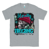 Heather Grey literally freezing skull Classic Tee - FaDigitalArtStudio