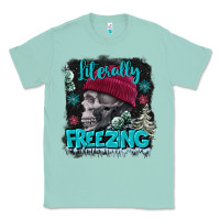 Seafoam literally freezing skull Classic Tee - FaDigitalArtStudio
