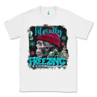 White literally freezing skull Classic Tee - FaDigitalArtStudio