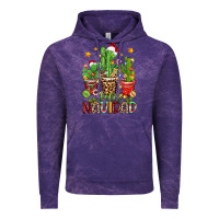 Cloud Purple christmas cactus feliz navidad Vintage Hoodie - Zillion Design Studio