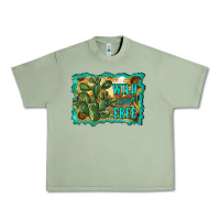 Oil Green wild and free cactus Urban Heavy Tee - RanaPortraitStore
