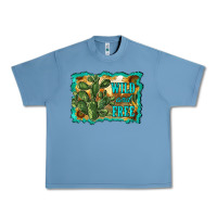 Pebble Blue wild and free cactus Urban Heavy Tee - RanaPortraitStore