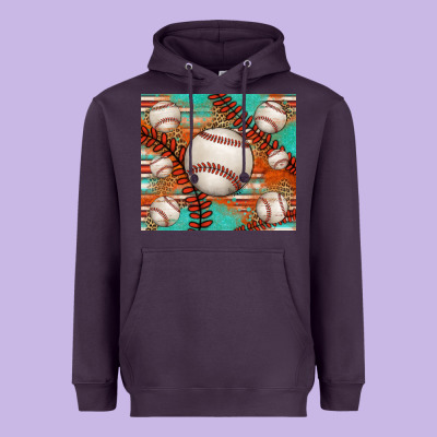Baseball Turquoise Serape Glitter Tumbler Heavyweight Hoodie Designed By Jasminsmagicworld