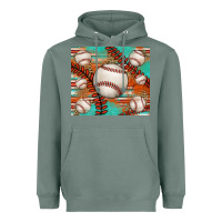 Sage baseball turquoise serape glitter tumbler Heavyweight Hoodie - Jasminsmagicworld
