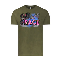 Vintage Olive go race Vintage Tee - Zillion Design Studio