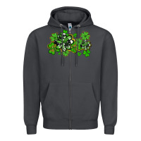 Smoke cowhide and leopard shamrocks Zipper Hoodie - AdoDesignShop