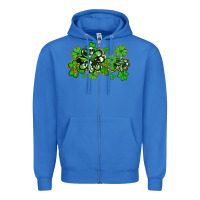 True Royal cowhide and leopard shamrocks Zipper Hoodie - AdoDesignShop