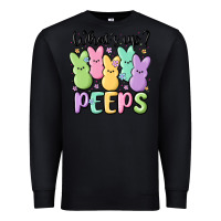 Black what's up peeps Premium Sweatshirt - MaliasSmallBusiness