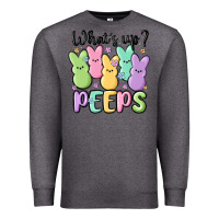Charcoal Heather what's up peeps Premium Sweatshirt - MaliasSmallBusiness