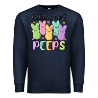 Navy what's up peeps Premium Sweatshirt - MaliasSmallBusiness