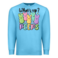Ocean Blue what's up peeps Premium Sweatshirt - MaliasSmallBusiness