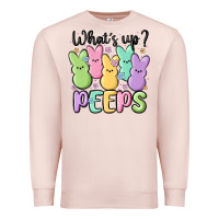 Pale Pink what's up peeps Premium Sweatshirt - MaliasSmallBusiness