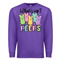 Purple what's up peeps Premium Sweatshirt - MaliasSmallBusiness