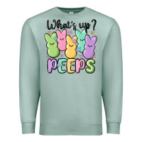 Seafoam what's up peeps Premium Sweatshirt - MaliasSmallBusiness