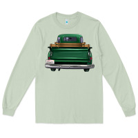 Matcha western green truck back view Long Sleeve Tee - FaDigitalArtStudio