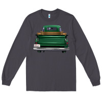 Smoke western green truck back view Long Sleeve Tee - FaDigitalArtStudio