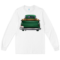 White western green truck back view Long Sleeve Tee - FaDigitalArtStudio