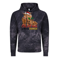 Cloud Black Cow and Calves Christmas with My Family Vintage Hoodie - RanaPortraitStore