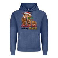 Vintage Denim Cow and Calves Christmas with My Family Vintage Hoodie - RanaPortraitStore