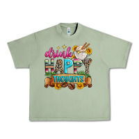 Oil Green drink happy thoughts Urban Heavy Tee - Zillion Design Studio